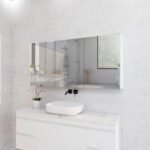 ABS RIVA GENEVA RECTANGLE MIRROR CABINET 450MM-1500MM GLOSS WHITE