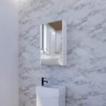 ABS RIVA GENEVA RECTANGLE MIRROR CABINET 450MM-1500MM GLOSS WHITE