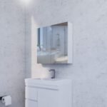 ABS RIVA GENEVA RECTANGLE MIRROR CABINET 450MM-1500MM GLOSS WHITE