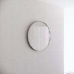 ABS RIVA MER-BN WALL MOUNTED FRAMED ROUND MIRROR BRUSHED NICKEL