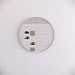 ABS RIVA MER-BN WALL MOUNTED FRAMED ROUND MIRROR BRUSHED NICKEL