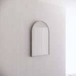 ABS RIVA ME-AR2-BN WALL MOUNTED FRAMED ARCH MIRROR BRUSHED NICKEL