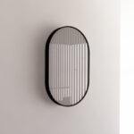 ABS RIVA ME-01-BF WALL MOUNTED FRAMED OVAL MIRROR MATTE BLACK