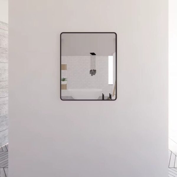 ABS RIVA ME-BF WALL MOUNTED FRAMED RECTANGLE MIRROR MATTE BLACK