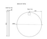 ABS RIVA MER-BF WALL MOUNTED FRAMED ROUND MIRROR MATTE BLACK