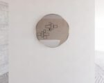 ABS RIVA MER-GF WALL MOUNTED FRAMED ROUND MIRROR BRUSHED GOLD
