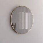 ABS RIVA MER-GF WALL MOUNTED FRAMED ROUND MIRROR BRUSHED GOLD