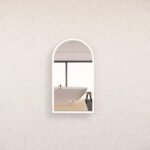 ABS RIVA MLED-AR2-BN WALL MOUNTED FRAMED LED ARCH MIRROR BRUSHED NICKEL