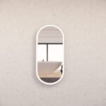 ABS RIVA MLED-O1-BN WALL MOUNTED FRAMED LED OVAL MIRROR BRUSHED NICKEL