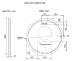 ABS RIVA MLED-R3-BF WALL MOUNTED FRAMED LED ROUND MIRROR MATTE BLACK