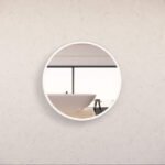 ABS RIVA MLED-R3-BN WALL MOUNTED FRAMED LED ROUND MIRROR BRUSHED NICKEL