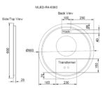ABS RIVA MLED-R4 BACKLIT FRAMLESS LED MIRROR ROUND