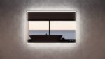 ABS RIVA MLED-S4-GF WALL MOUNTED FRAMED LED RECTANGLE MIRROR BRUSHED GOLD