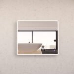 ABS RIVA MLED-S4-BN WALL MOUNTED FRAMED LED RECTANGLE MIRROR BRUSHED NICKEL