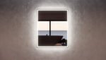 ABS RIVA MLED-S4-GF WALL MOUNTED FRAMED LED RECTANGLE MIRROR BRUSHED GOLD