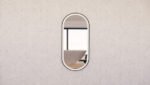 ABS RIVA MLED-O1-BF WALL MOUNTED FRAMED LED OVAL MIRROR MATTE BLACK