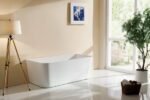 ABS RIVA MANDY SOFT SQUARE BACK TO WALL BATH 1500/1600 GLOSS WHITE