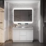 ABS RIVA FS1200D-MW MIAMI SHAKER FREESTANDING VANITY 1200MM DOUBLE BOWL MATTE WHITE