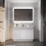 ABS RIVA FS1200-MW MIAMI SHAKER FREESTANDING VANITY 1200MM LEFT/RIGHT HAND DRAWERS SINGLE BOWL MATTE WHITE