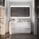 ABS RIVA FS1500-MW MIAMI SHAKER FREESTANDING VANITY 1500MM SINGLE BOWL MATTE WHITE