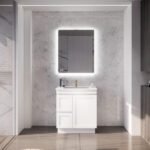 ABS RIVA FS750-MW MIAMI SHAKER FREESTANDING VANITY 750MM LEFT/RIGHT HAND DRAWERS MATTE WHITE
