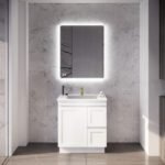 ABS RIVA FS750-MW MIAMI SHAKER FREESTANDING VANITY 750MM LEFT/RIGHT HAND DRAWERS MATTE WHITE