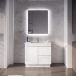 ABS RIVA FS900-MW MIAMI SHAKER FREESTANDING VANITY 900MM LEFT/RIGHT HAND DRAWERS MATTE WHITE