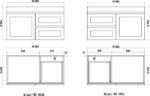 ABS RIVA WH900-MW MIAMI SHAKER WALL HUNG VANITY 900MM LEFT/RIGHT HAND DRAWERS MATTE WHITE