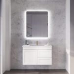 ABS RIVA WH900-MW MIAMI SHAKER WALL HUNG VANITY 900MM LEFT/RIGHT HAND DRAWERS MATTE WHITE