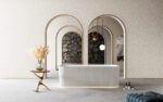 ABS RIVA MILANO V-GROOVE SOFT SQUARE FREESTANDING BATH 1500/1700 GLOSS WHITE