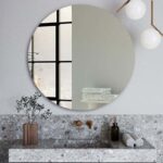 ABS RIVA ME-PR-NH WALL MOUNTED PENCIL EDGE MIRROR ROUND