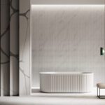 ABS RIVA ROMA FLUTED FREESTANDING BATH 1500/1700 GLOSS WHITE