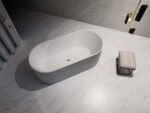 ABS RIVA ROMA FLUTED FREESTANDING BATH 1500/1700 GLOSS WHITE