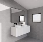 ABS RIVA WH1200D-MW VIENNA FLUTED WALL HUNG VANITY 1200MM DOUBLE BOWL MATTE WHITE
