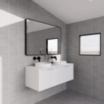ABS RIVA WH1200D-MW VIENNA FLUTED WALL HUNG VANITY 1200MM DOUBLE BOWL MATTE WHITE