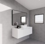 ABS RIVA WH1200-MW VIENNA FLUTED WALL HUNG VANITY 1200MM SINGLE BOWL MATTE WHITE