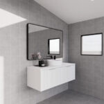 ABS RIVA WH1200-MW VIENNA FLUTED WALL HUNG VANITY 1200MM SINGLE BOWL MATTE WHITE