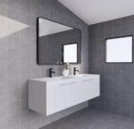 ABS RIVA WH1500D-MW VIENNA FLUTED WALL HUNG VANITY 1500MM DOUBLE BOWL MATTE WHITE