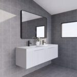 ABS RIVA WH1500D-MW VIENNA FLUTED WALL HUNG VANITY 1500MM DOUBLE BOWL MATTE WHITE