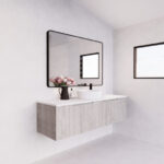 ABS RIVA WH1500-WO VIENNA FLUTED WALL HUNG VANITY 1500MM SINGLE BOWL WHITE OAK