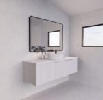 ABS RIVA WH1500-MW VIENNA FLUTED WALL HUNG VANITY 1500MM SINGLE BOWL MATTE WHITE