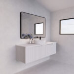 ABS RIVA WH1500-MW VIENNA FLUTED WALL HUNG VANITY 1500MM SINGLE BOWL MATTE WHITE