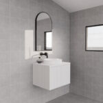 ABS RIVA WH600-MW VIENNA FLUTED WALL HUNG VANITY 600MM MATTE WHITE