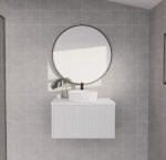 ABS RIVA WH750-MW VIENNA FLUTED WALL HUNG VANITY 750MM MATTE WHITE