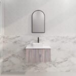 ABS RIVA WH750-O VIENNA FLUTED WALL HUNG VANITY 750MM WHITE OAK
