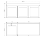 ABS RIVA WH1200-MW MIAMI SHAKER WALL HUNG VANITY 1200MM SINGLE BOWL MATTE WHITE
