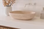 ADP TOPMOLL5034TR OLLIE OVAL ABOVE COUNTER BASIN TRAVERTINE