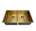 INSPIRE M-CBS-820-76 ARTE DOUBLE BOWL STAINLESS STEEL SINK 760x450x220MM