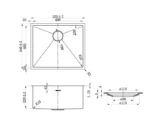 OTTI M-CBS-810-52 AXON 52S SINGLE BOWL STAINLESS STEEL SINK 520x440x220MM