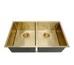 INSPIRE M-CBS-820-76 ARTE DOUBLE BOWL STAINLESS STEEL SINK 760x450x220MM